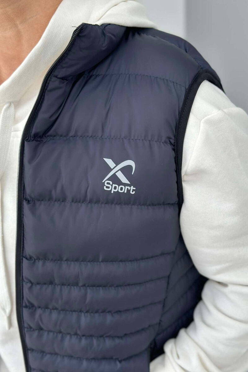 SMALL STAMP POCKET MEN VEST IN DARK BLUE COLOR - 3