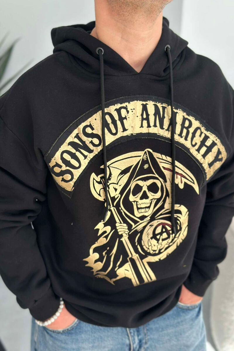 SONS OF ANARCHY MEN HOODIE BLACK/ E ZEZE - 2