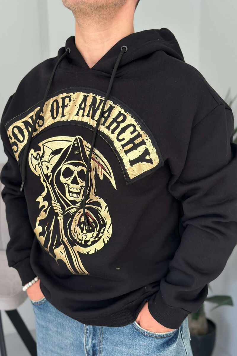 SONS OF ANARCHY MEN HOODIE BLACK/ E ZEZE - 4