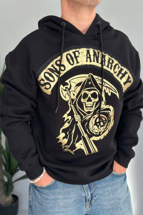 SONS OF ANARCHY MEN HOODIE BLACK/ E ZEZE - KLAUDIO FASHION