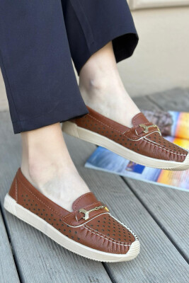 SPACE ONE COLOR WOMAN LOAFERS BROWN/KAFE 