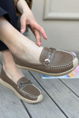 SPACE ONE COLOR WOMAN LOAFERS DARK BROWN/KAE 