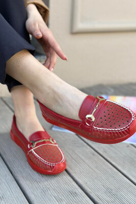 SPACE ONE COLOR WOMAN LOAFERS RED/E KUQE 