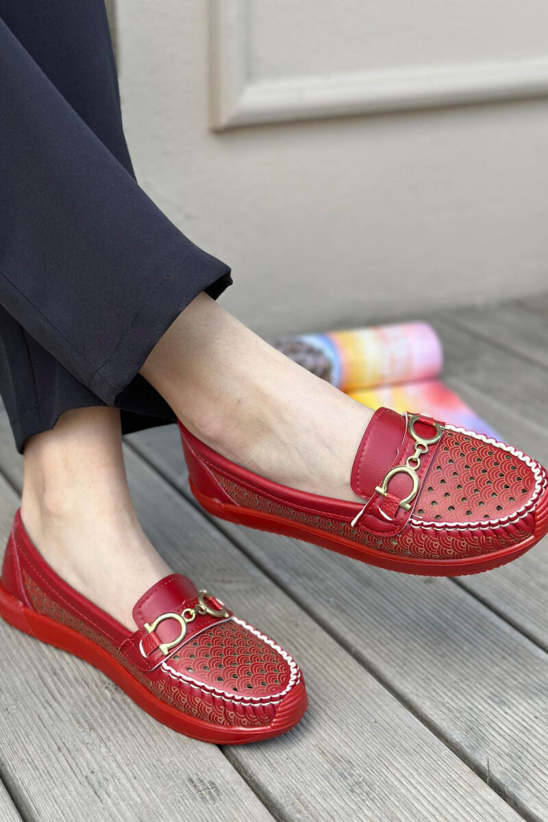 SPACE ONE COLOR WOMAN LOAFERS RED/E KUQE - 2