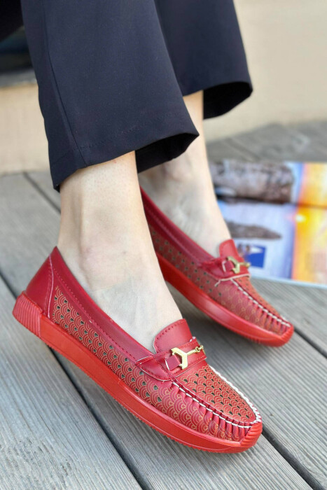 SPACE ONE COLOR WOMAN LOAFERS RED/E KUQE - 2