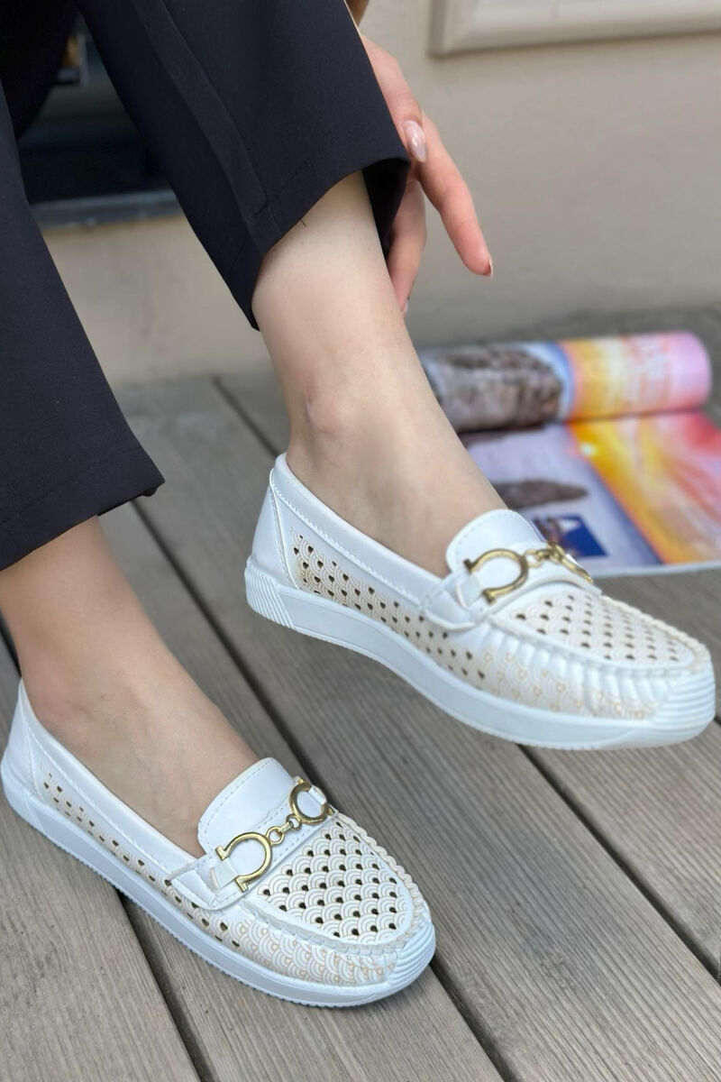 SPACE ONE COLOR WOMAN LOAFERS WHITE-E BARDHE - 2