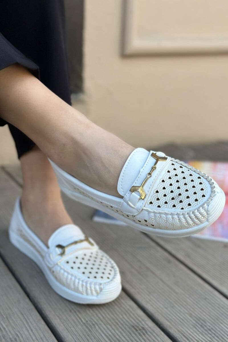 SPACE ONE COLOR WOMAN LOAFERS WHITE-E BARDHE - 2