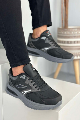 SPECIAL DESIGN RUNNING MEN SNEAKERS BLACK-GREY/ZEGR 