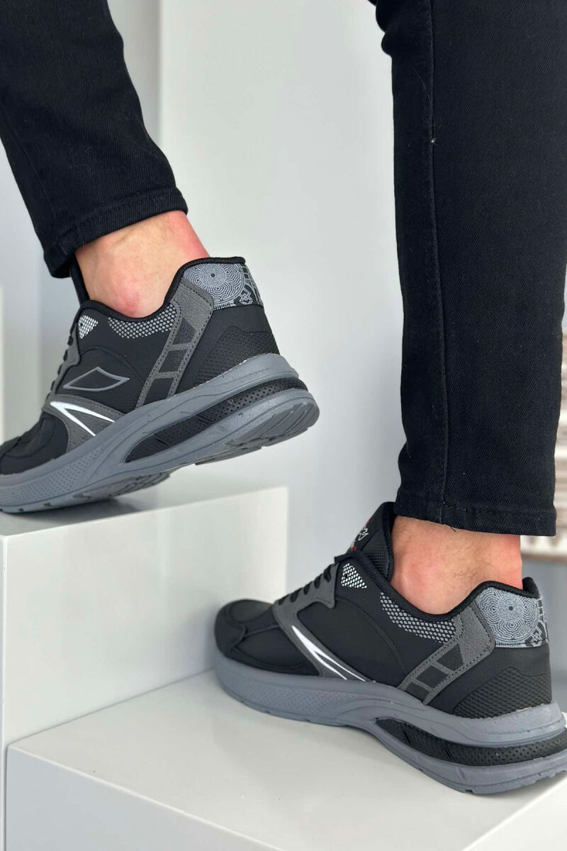 SPECIAL DESIGN RUNNING MEN SNEAKERS BLACK-GREY/ZEGR - 5