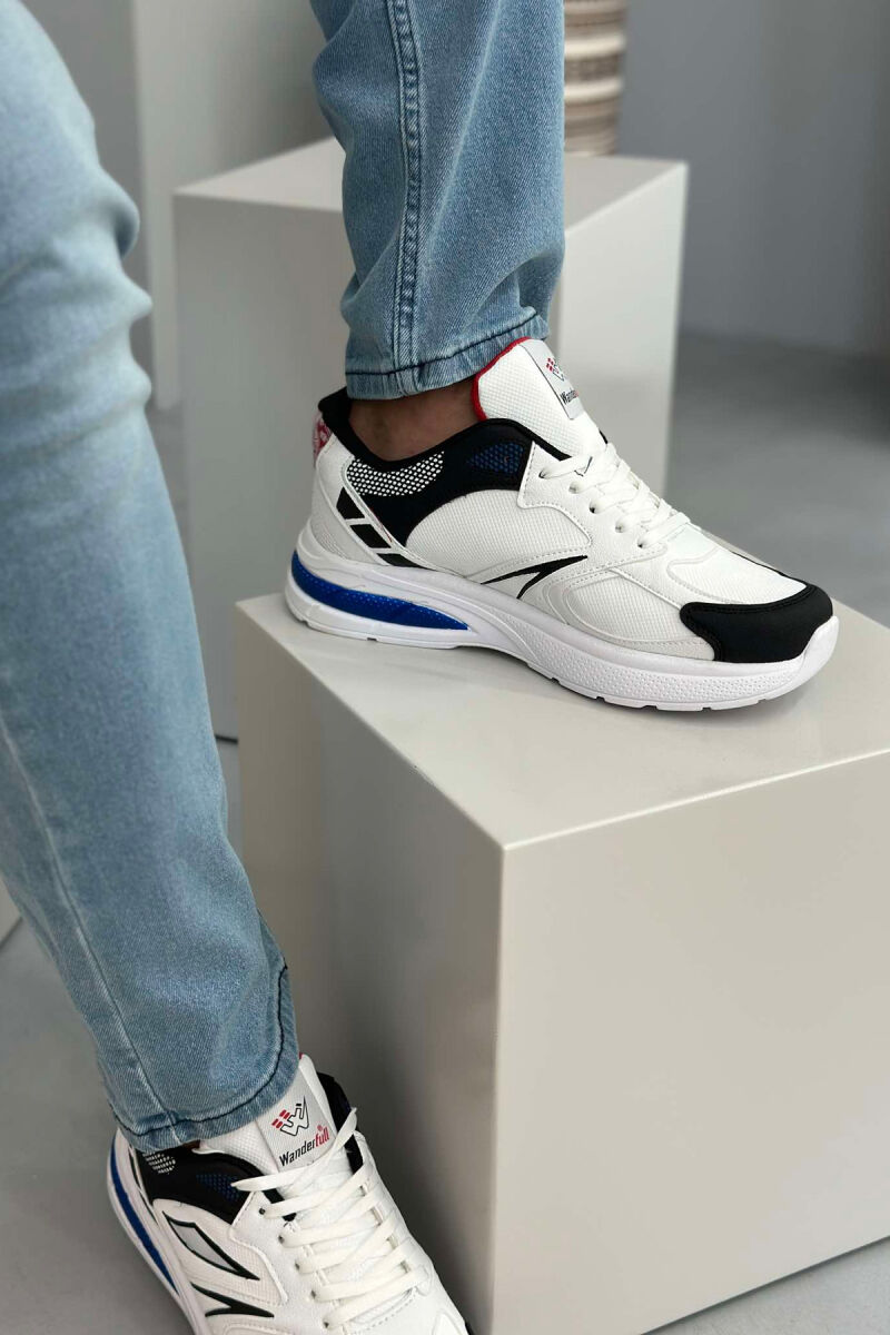 SPECIAL DESIGN RUNNING MEN SNEAKERS WHITE-BLUE/BABL - 2