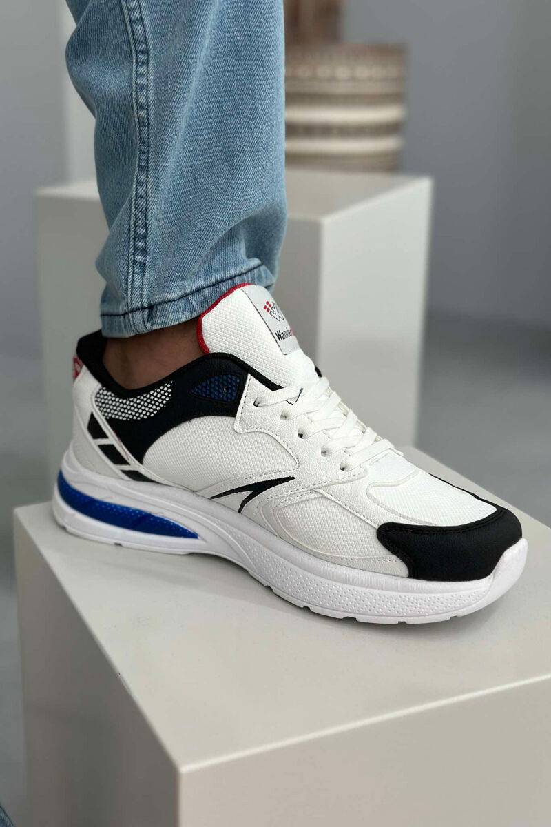 SPECIAL DESIGN RUNNING MEN SNEAKERS WHITE-BLUE/BABL - 4