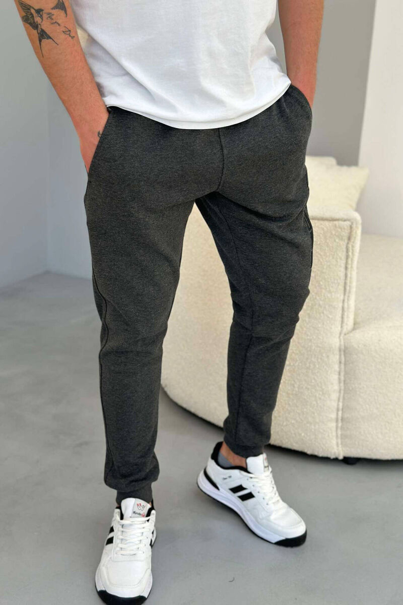 SPECIFIC SIMPLE MEN SWEATPANTS IN DARK GREY COLOR - 1