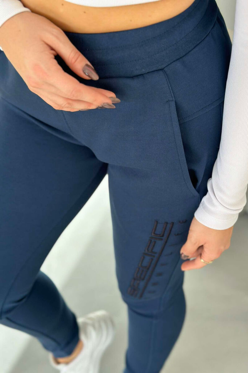 SPECIFIC SIMPLE WOMEN SWEATPANTS BLUE/BLU - 4