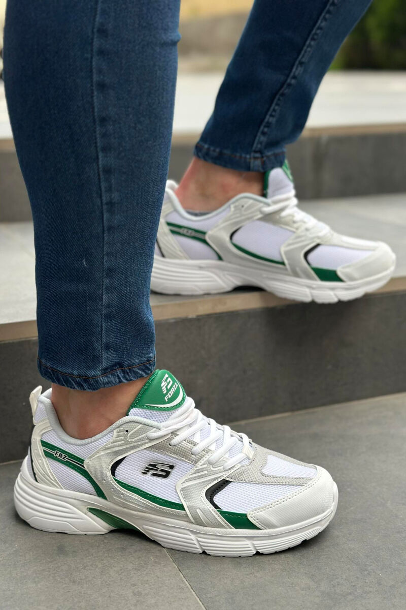 SPORT COMFY MAN SNEAKERS WHITE/GREEN-BAJE - 2