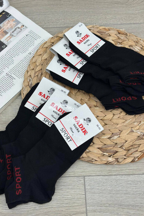 SPORT SIMPLE WOMAN ANKLE SOCKS BLACK/ E ZEZE - 2