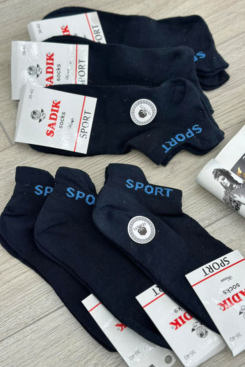 SPORT SIMPLE WOMAN ANKLE SOCKS BLUE/BLU - 1