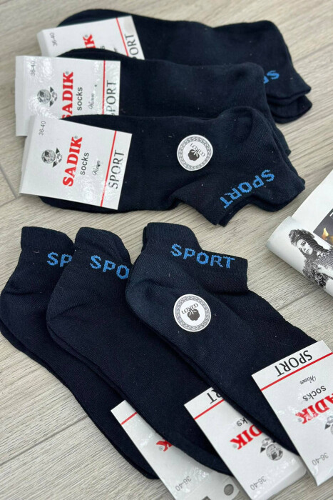 SPORT SIMPLE WOMAN ANKLE SOCKS IN BLUE COLOR 