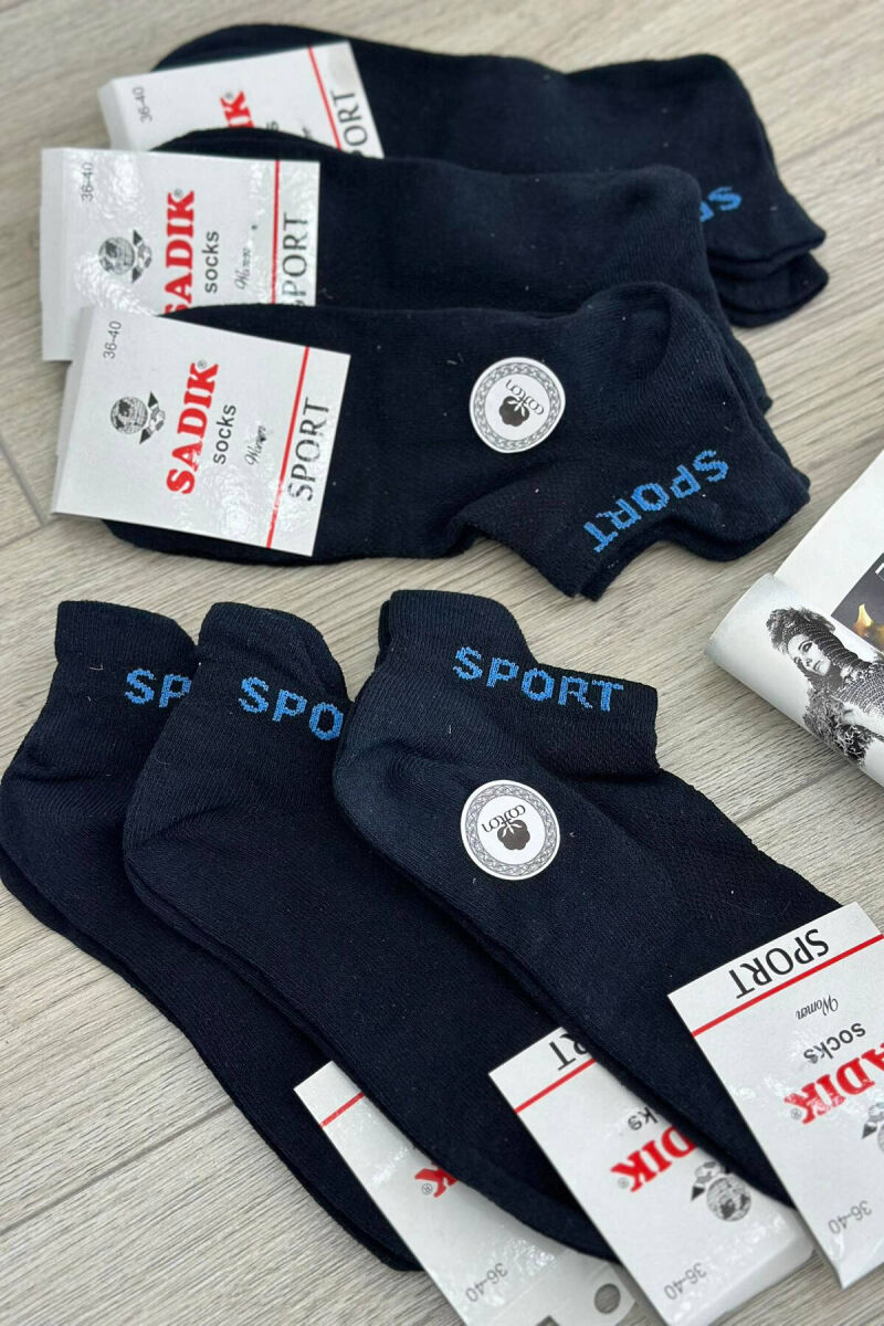 SPORT SIMPLE WOMAN ANKLE SOCKS IN BLUE COLOR - 1