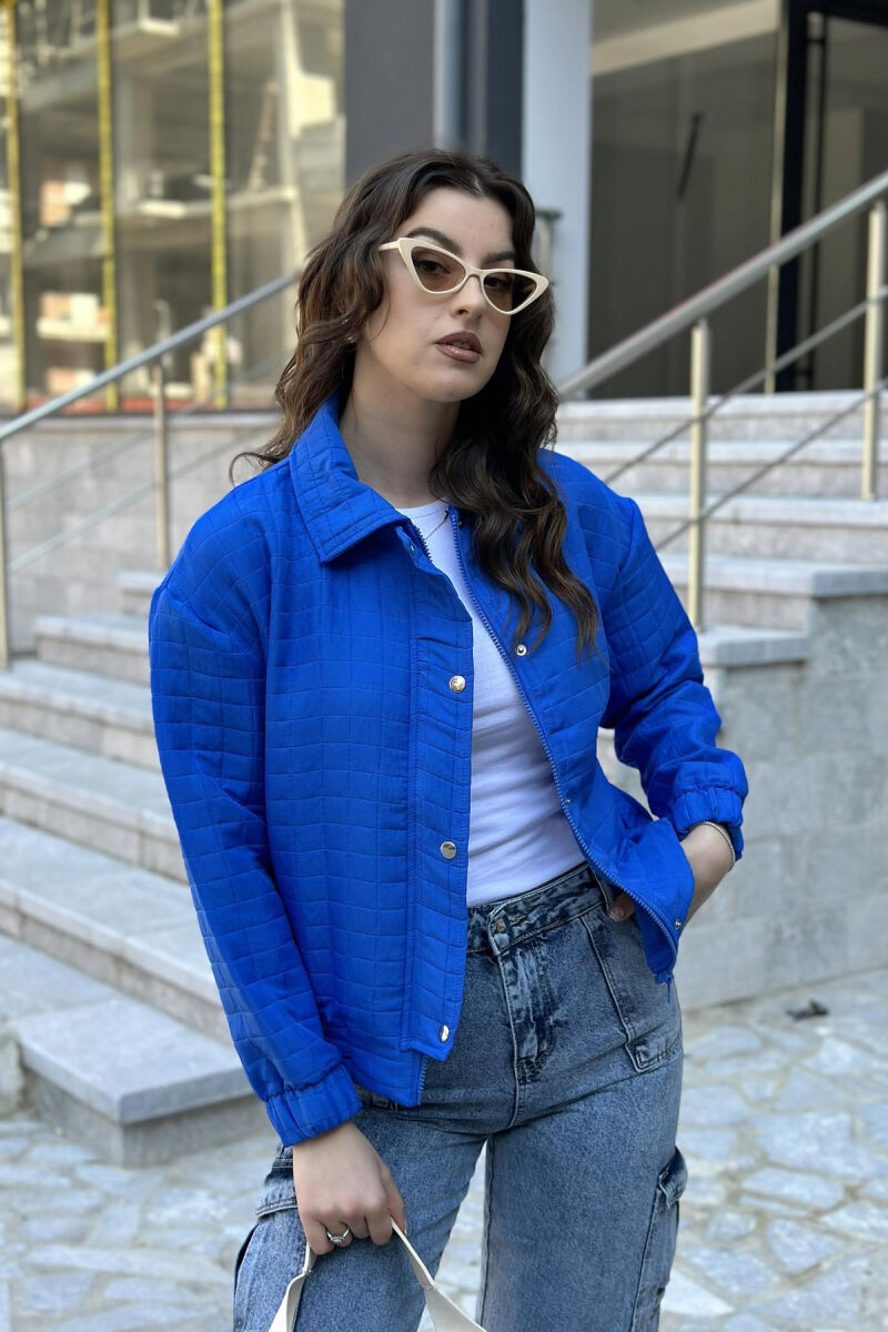 SPRING ONE COLOR WOMAN JACKET BLUE/BLU - 2