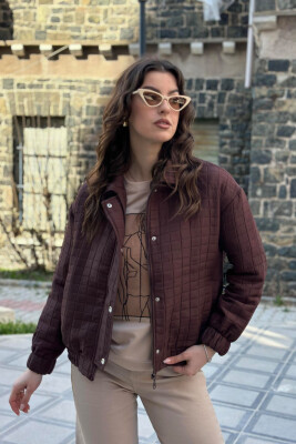 SPRING ONE COLOR WOMAN JACKET BROWN/KAFE 