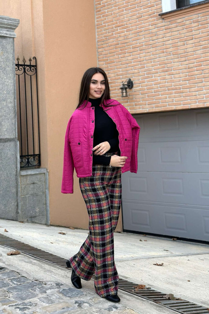 SQUARE DIFERRENT COLORS WOMAN PANTS FUCHSIA/CIKLAMI - 2