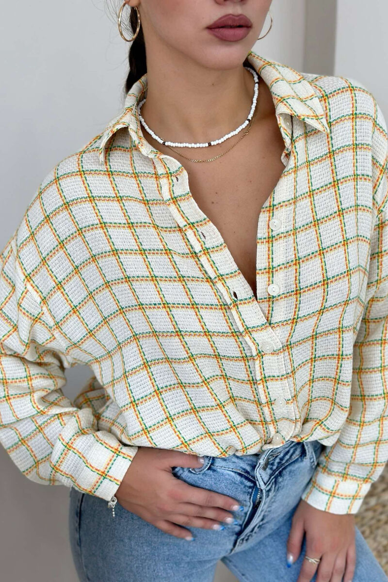 SQUARE DIFFERENT COLORS WOMAN SHIRT YELLOW/E VERDHE - 2