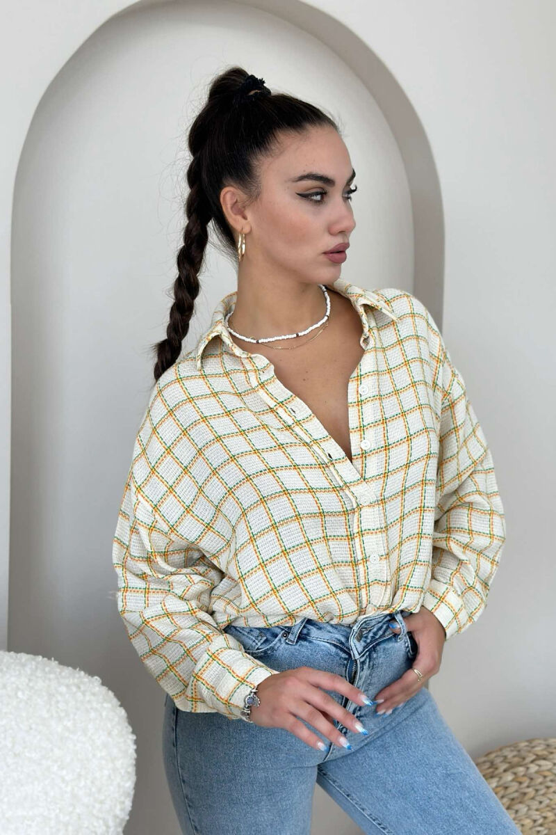 SQUARE DIFFERENT COLORS WOMAN SHIRT YELLOW/E VERDHE - 4