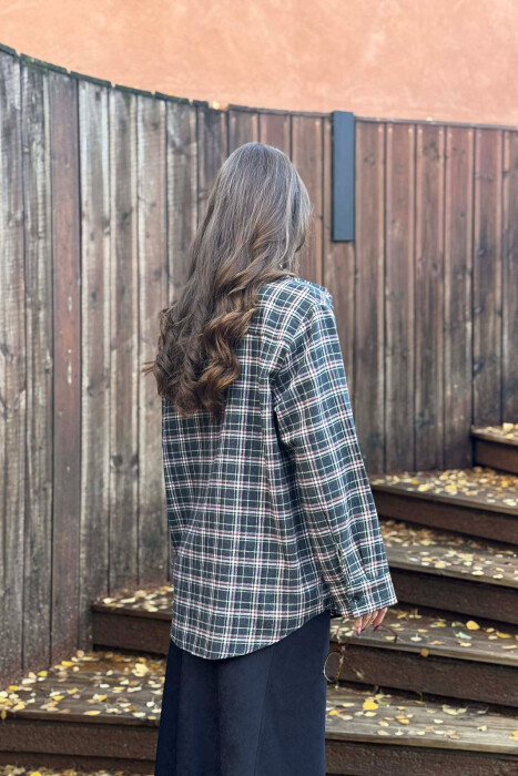 SQUARED DESIGN SIMPLE WOMEN SHIRT DARK GREY/GEE - 3