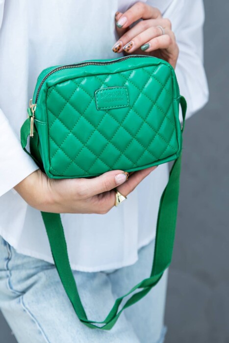 SQUARES HANDBAG WOMAN BAG GREEN/JESHILE - 4