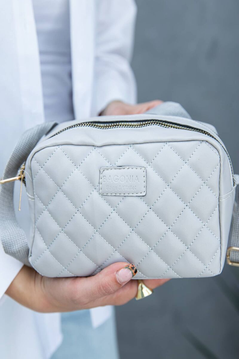 SQUARES HANDBAG WOMAN BAG LIGHT GREY/GZ - 2