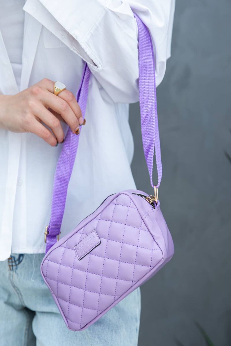 SQUARES HANDBAG WOMAN BAG LIGHT PURPLE/LEZB - 3