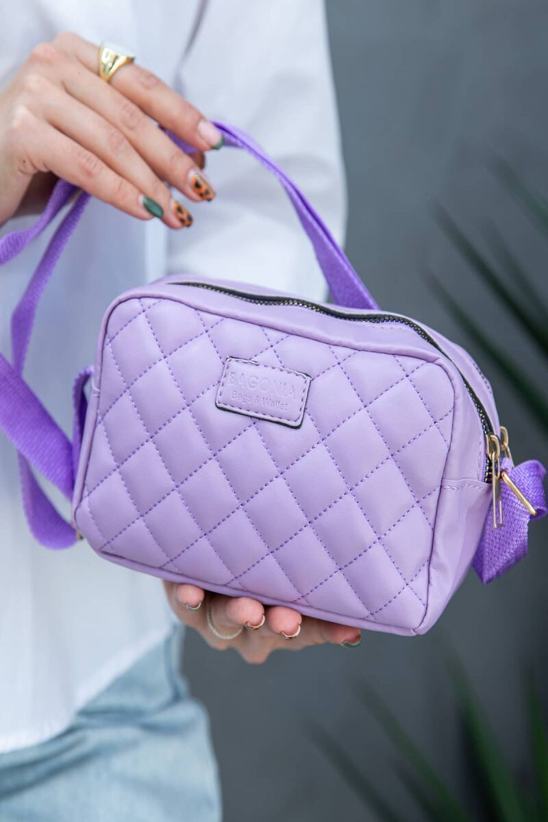 SQUARES HANDBAG WOMAN BAG LIGHT PURPLE/LEZB - 4