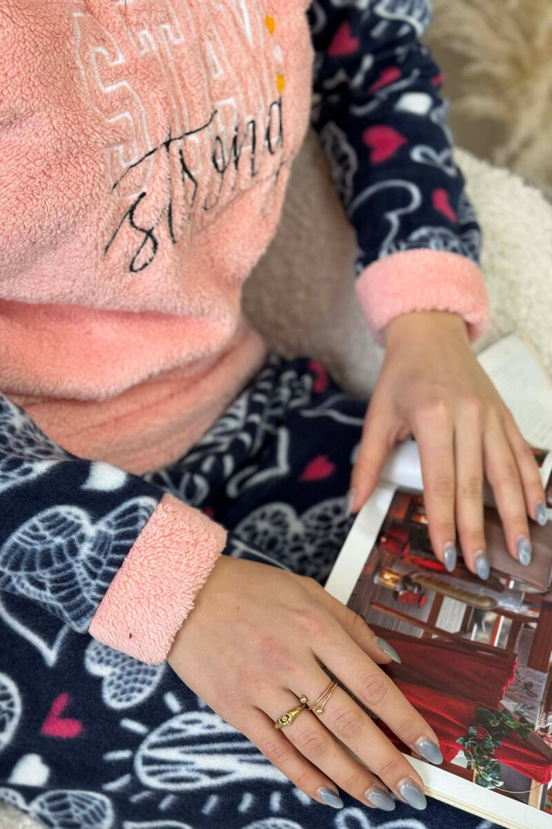 STAY STRONG WRITINGS POLAR WOMAN BLOUSE+ TROUSERS PIJAMAS POWDER/PUDER - 2