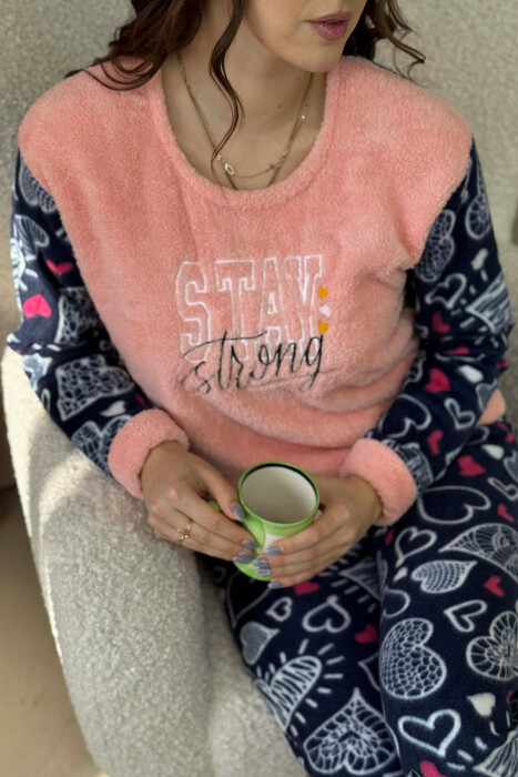 STAY STRONG WRITINGS POLAR WOMAN BLOUSE+ TROUSERS PIJAMAS POWDER/PUDER - 6