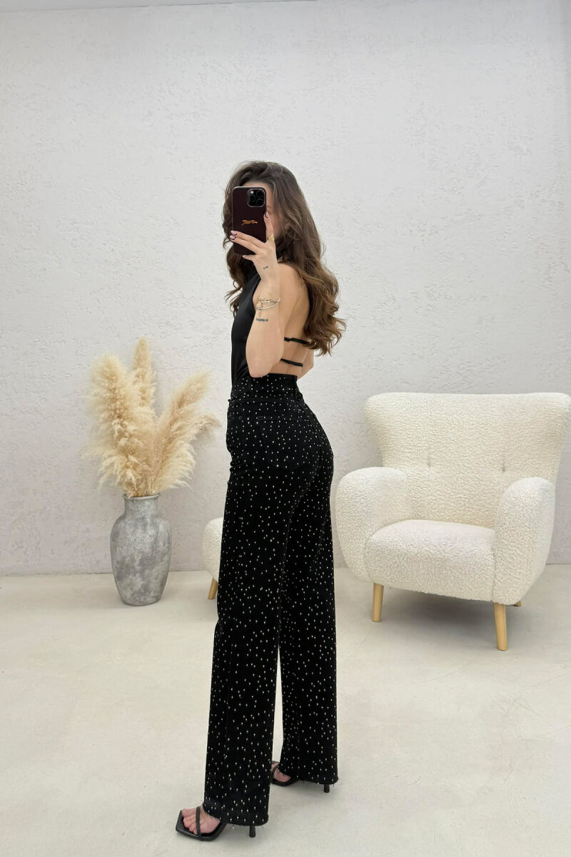 STONES DETAILS WOMAN JEANS BLACK/ E ZEZE - 4