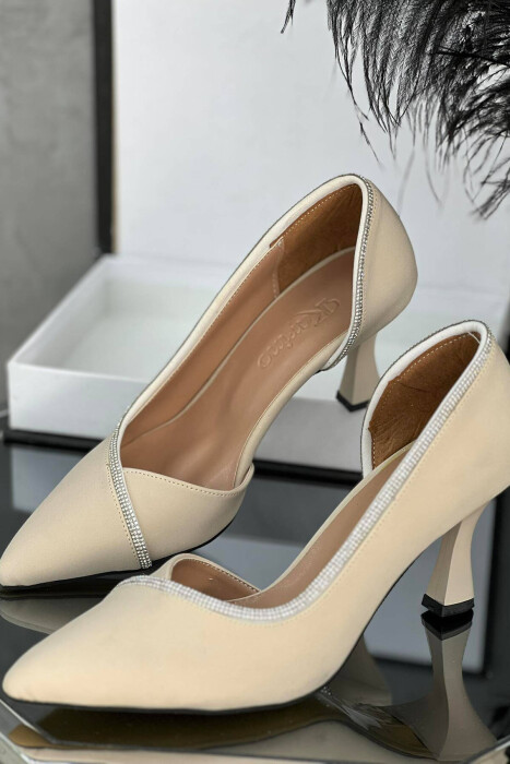 STONES ONE COLOR WOMAN HEELS CREAM/KREM - 3