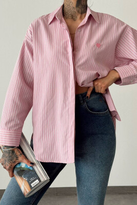 STRAIGHT LINES SHIRT WOMAN PINK/ROZE 