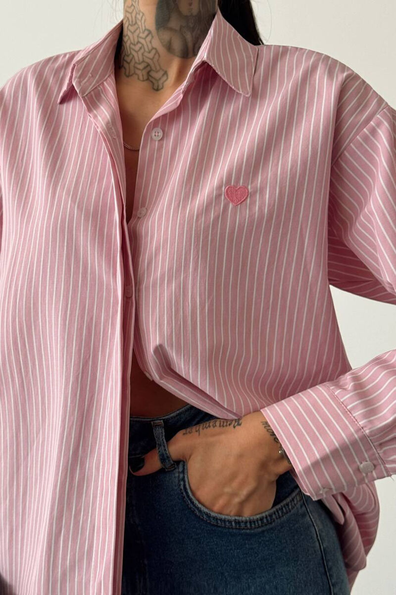 STRAIGHT LINES SHIRT WOMAN PINK/ROZE - 2