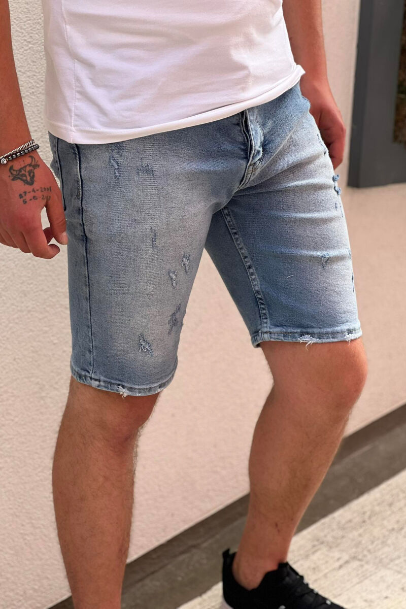 STRAIGHT MAN SHORT JEANS BLUE/BLU - 2