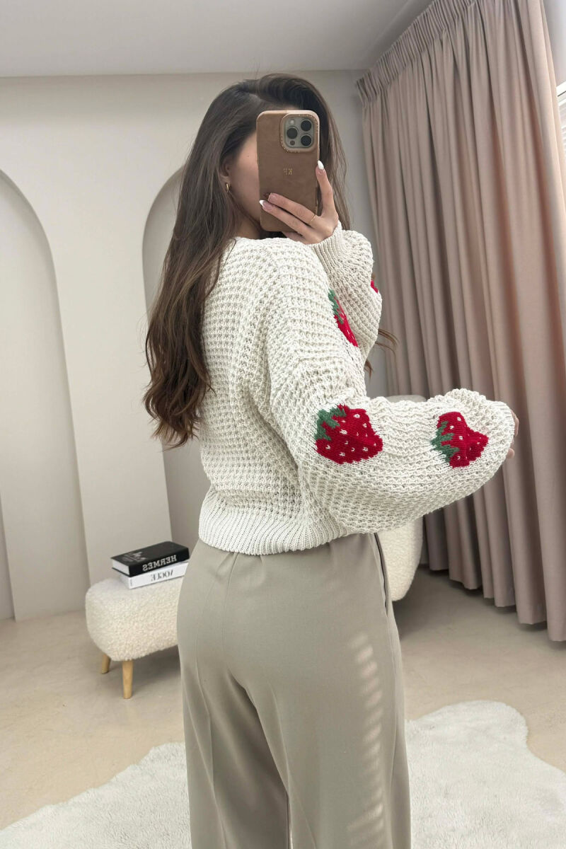 STRAWBERRY BUTTONS WOMAN CARDIGAN BEIGE/BEZHE - 3