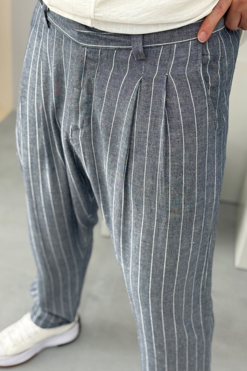 STRIPED DESIGN MEN PANTS GREY/GRI - 3