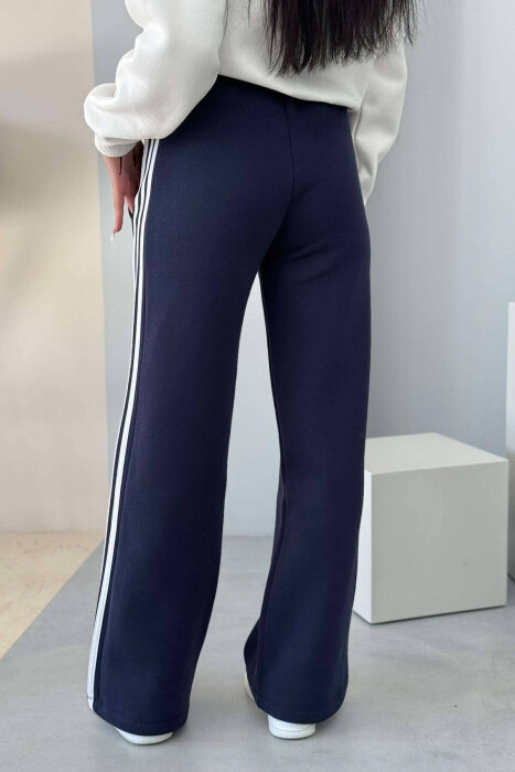 STRIPED FLUFFY WOMEN SWEATPANTS BLUE/BLU - 4