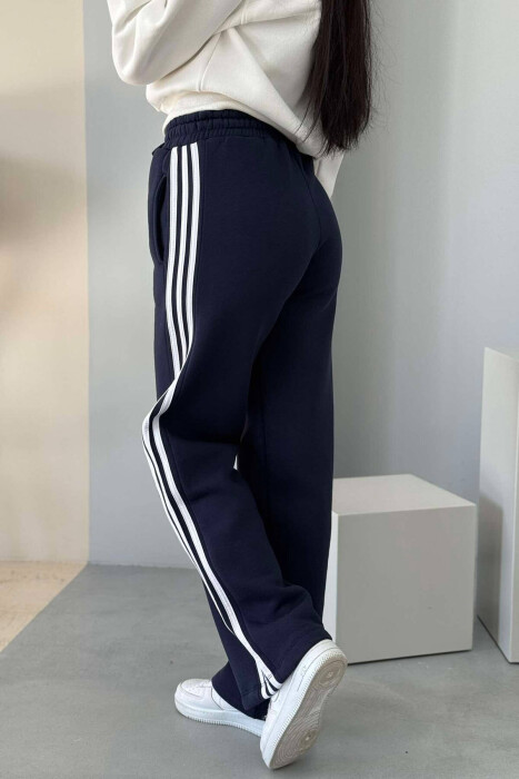 STRIPED FLUFFY WOMEN SWEATPANTS BLUE/BLU - 6