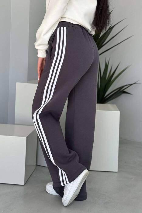 STRIPED FLUFFY WOMEN SWEATPANTS GREY/GRI - 3