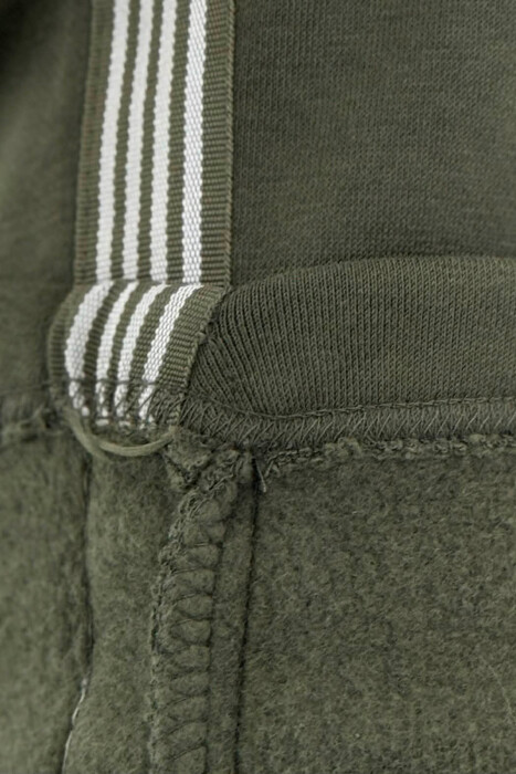 STRIPED ONE COLOR FLUFFY WOMEN SWEATPANTS GREEN/JESHILE - 5