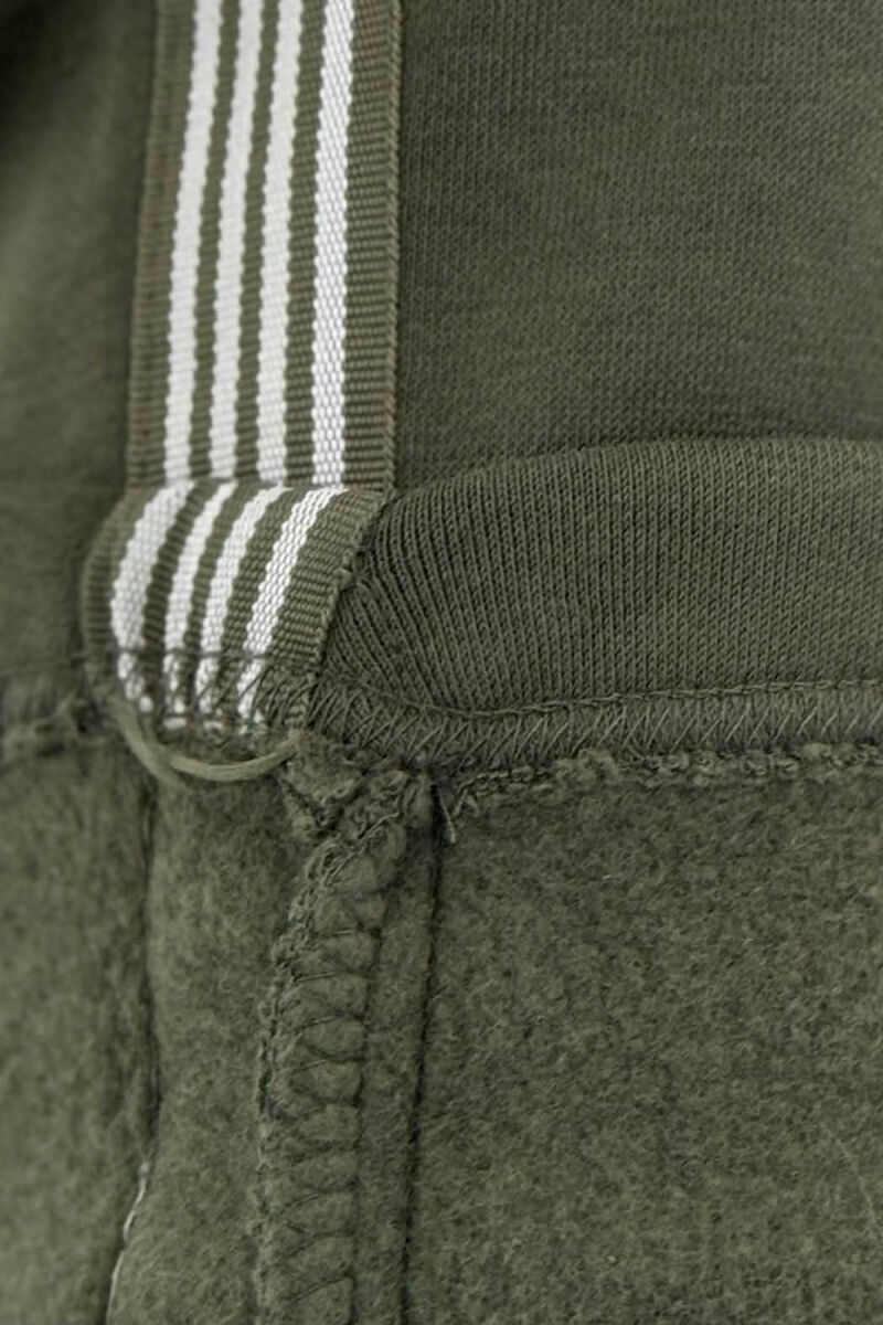 STRIPED ONE COLOR FLUFFY WOMEN SWEATPANTS GREEN/JESHILE - 5