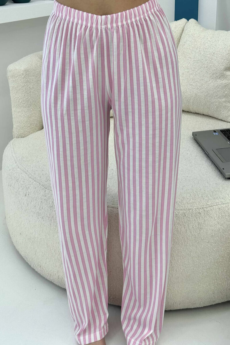 STRIPED SHIRT+TROUSERS WOMEN PYJAMAS PINK/ROZE - 3