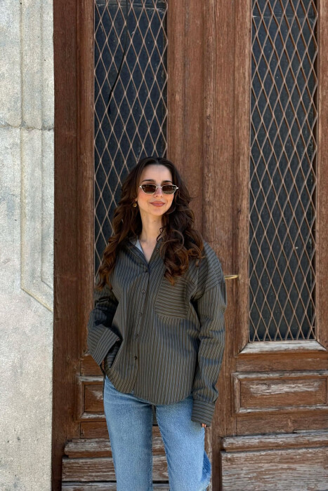 BLUZE ME VIJA DHE XHEP PER FEMRA NE NGJYRE JESHILE TE ERRET - KLAUDIO FASHION