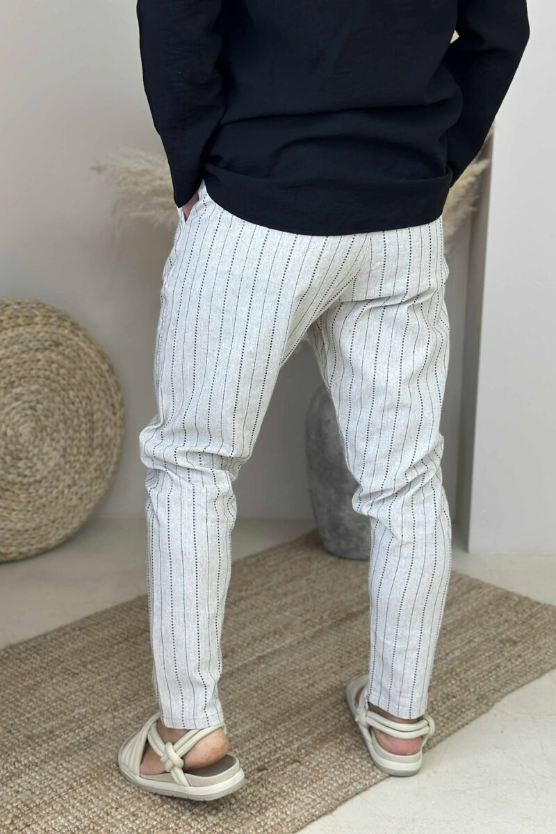 STRIPES DESIGNED MEN PANTS LIGHT BEIGE/BZHZB - 3