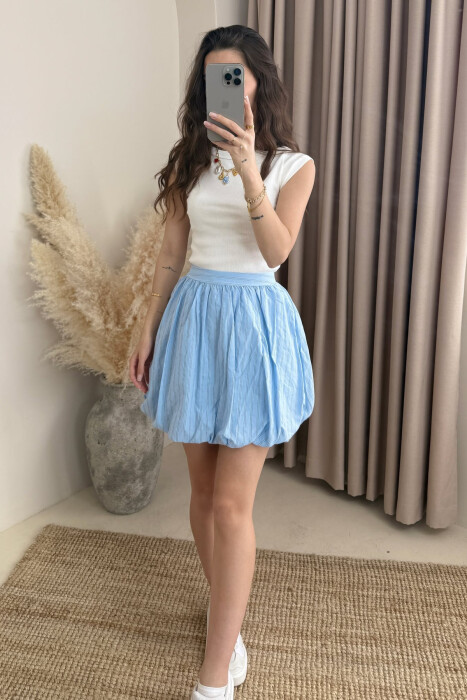 STRIPES SHORT WOMEN SKIRT LIGHTBLUE/BZ 